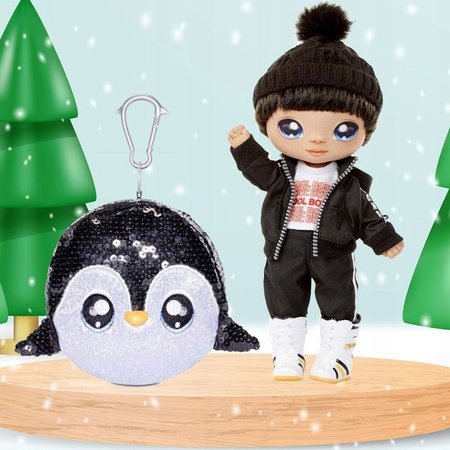 MGA L.O.L. Surprise! 2w1 Zestaw Na! Na! Na! Sparkle Series 1 Andre Avalanche Pingwin