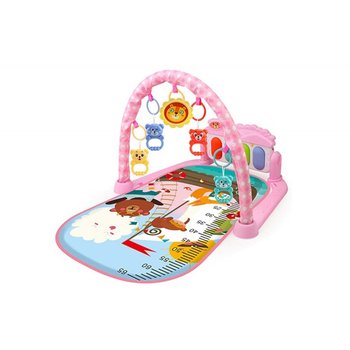 Interaktywna Mata Edukacyjna Baby Gym z pianinem, JUNGLE - różowy