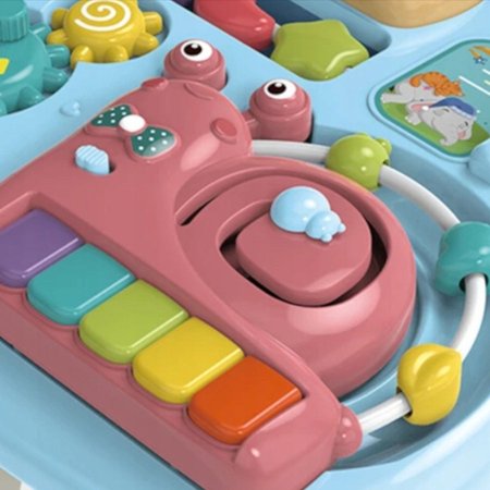 Baby Walker Baby Walker Niebieski Wielofunkcyjny Pchacz-Jeździk Stolik Edukacyjny 3 w 1