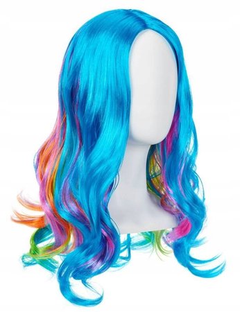 Peruka Rainbow High Amaya Raine Niebieska Tęczowa
