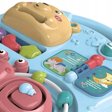 Baby Walker Baby Walker Niebieski Wielofunkcyjny Pchacz-Jeździk Stolik Edukacyjny 3 w 1