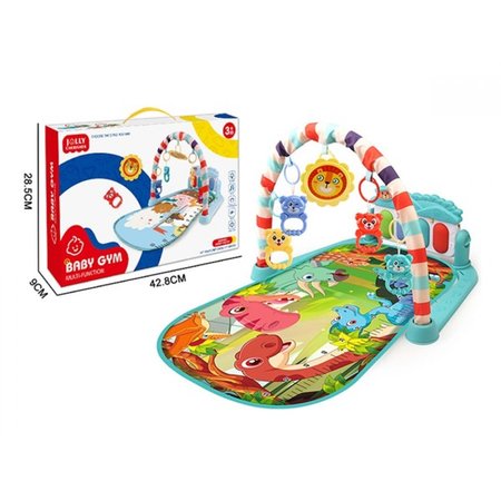 Interaktywna Mata Edukacyjna Baby Gym z pianinem, dinozaury - zielona