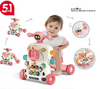 Różowy Chodzik dla dzieci Baby Walker Baby Walker 5-w-1 / Tryb stołu edukacyjnego / Tryb panelu do zabawy z muzyczną klawiaturą