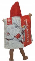 RĘCZNIK KĄPIELOWY PONCHO Z KAPTUREM POLSKA LEWANDOWSKI ORZEŁ 120 x 60 cm